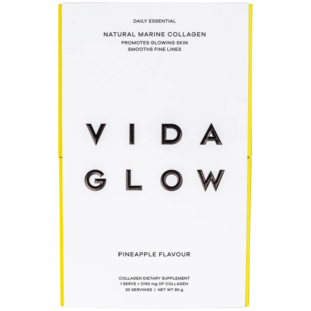 Vida Glow Natural Marine Collagen Supplement Pineapple Sachets x30