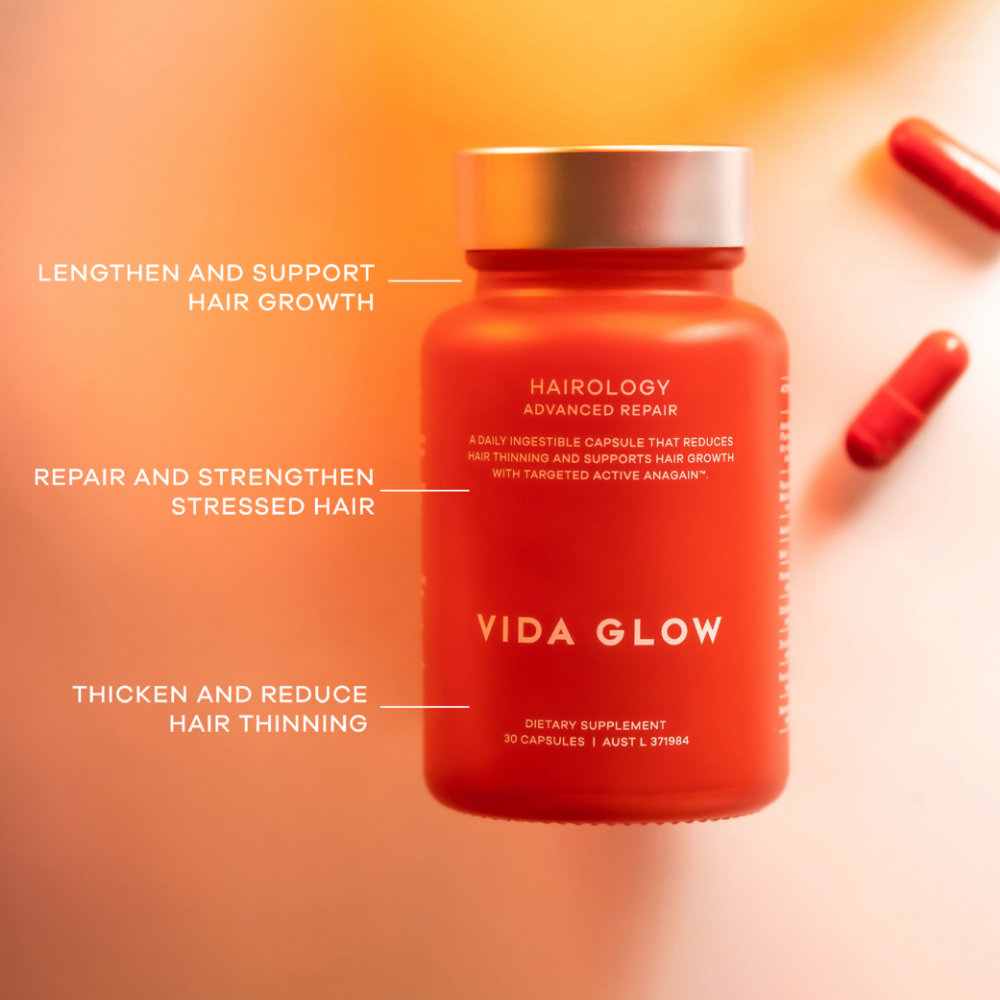 Vida Glow Hairology Advanced Repair Anagain Hair Growth Supplement 30 Capsules