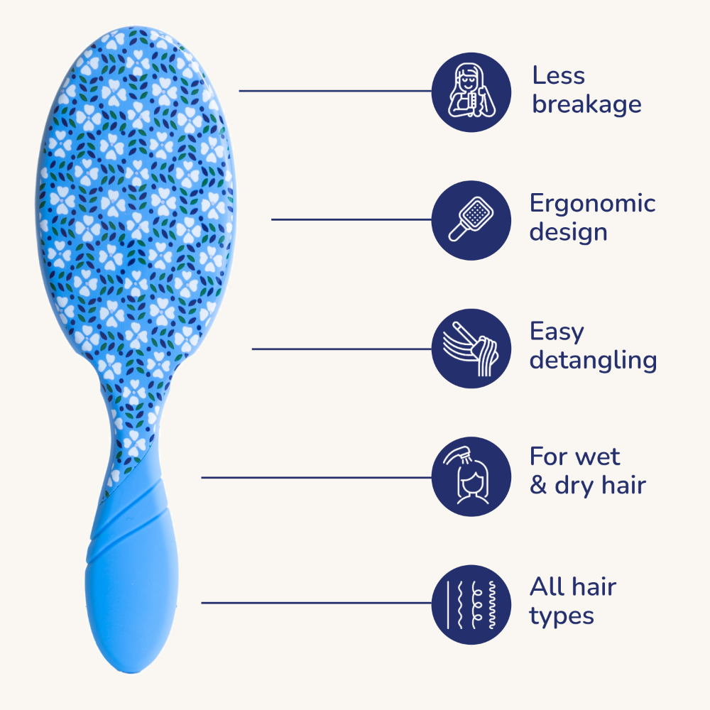 Wet Brush Pro Detangler Brush Petal Perfect Blue Blossom