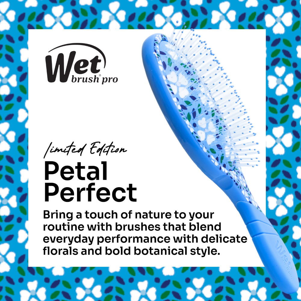 Wet Brush Pro Detangler Brush Petal Perfect Blue Blossom