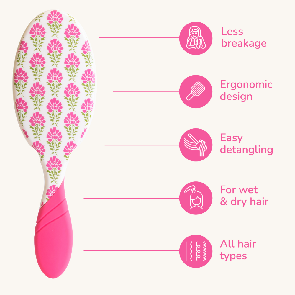 Wet Brush Pro Detangler Brush Petal Perfect Pink Meadow