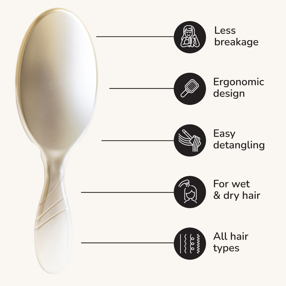 Wet Brush Pro Detangler Brush Patterned Poise Cream Leopard