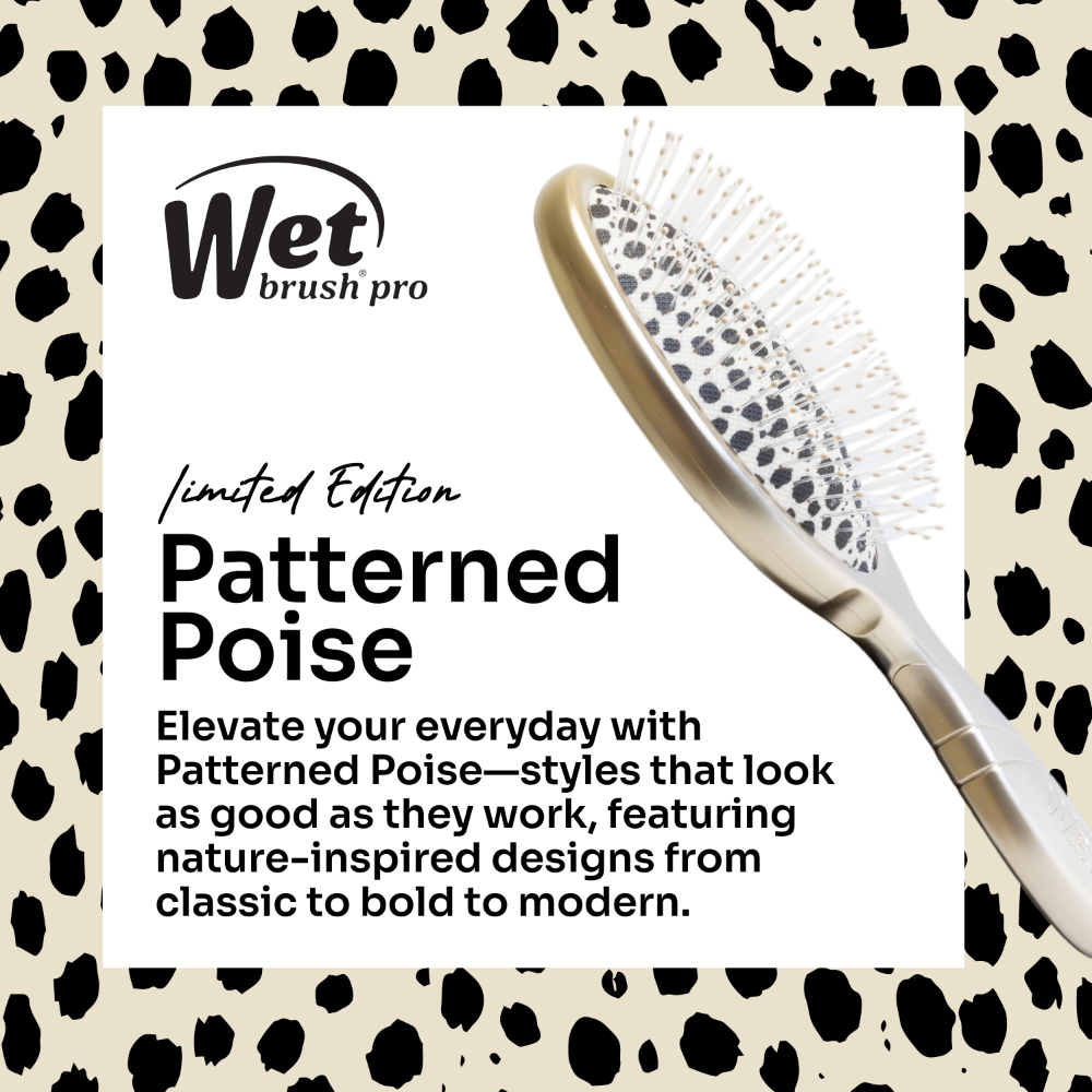 Wet Brush Pro Detangler Brush Patterned Poise Cream Leopard