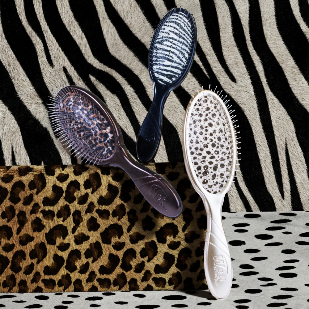 Wet Brush Pro Detangler Brush Patterned Poise Cream Leopard