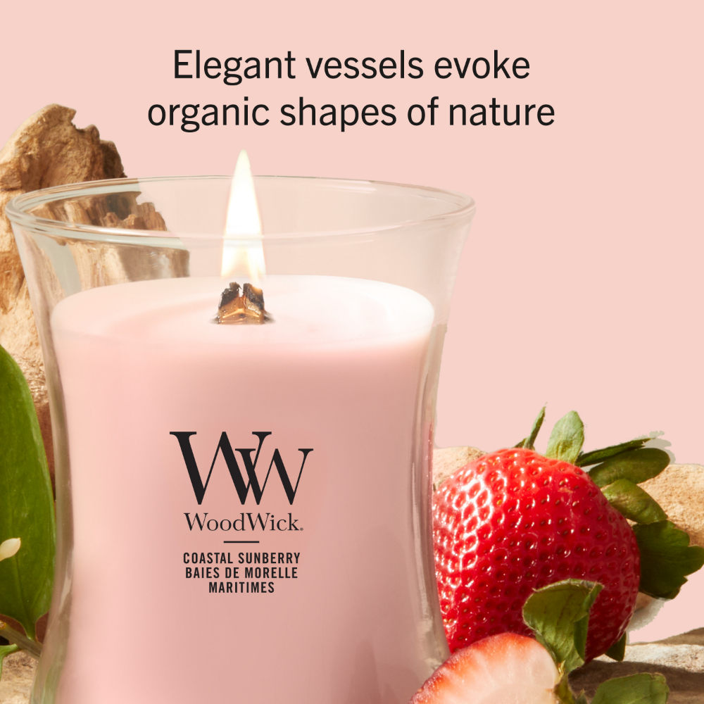 WoodWick Coastal Sunberry Mini Hourglass Jar Candle