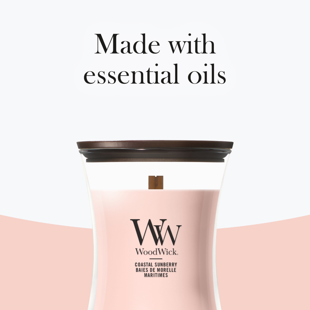 WoodWick Coastal Sunberry Mini Hourglass Jar Candle