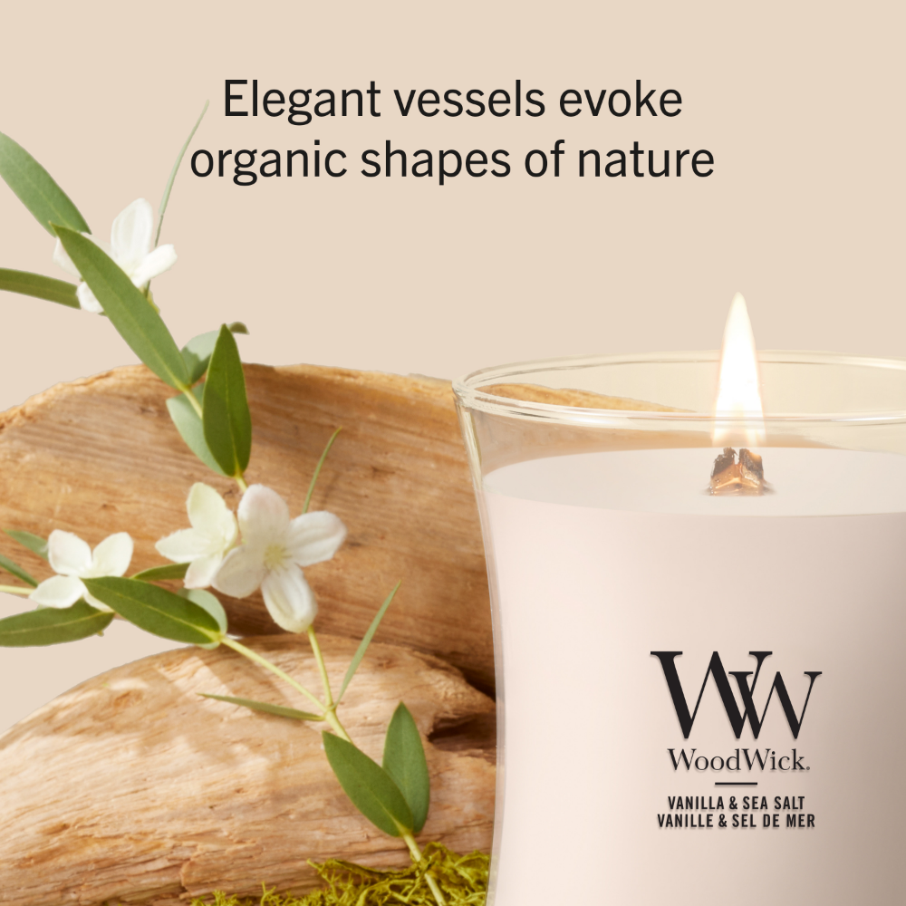 WoodWick Vanilla & Sea Salt Mini Hourglass Jar Candle