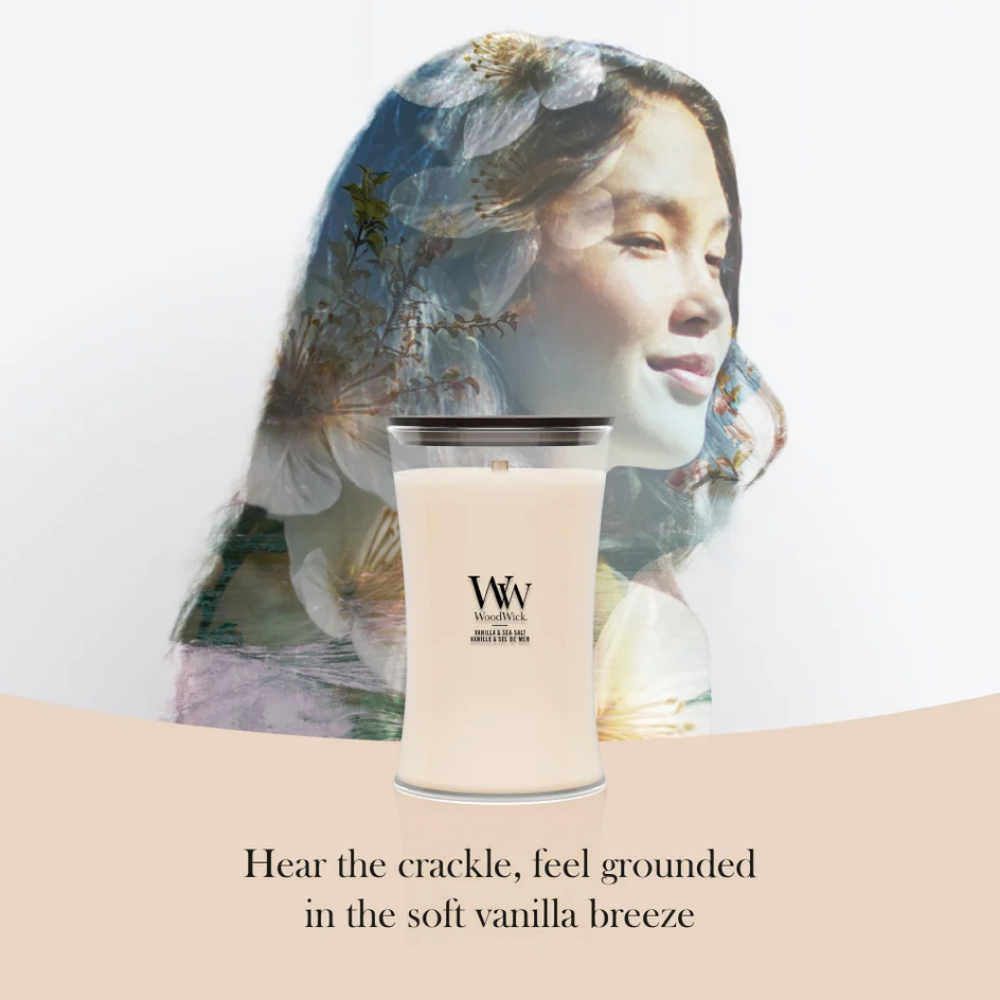 WoodWick Vanilla & Sea Salt Mini Hourglass Jar Candle