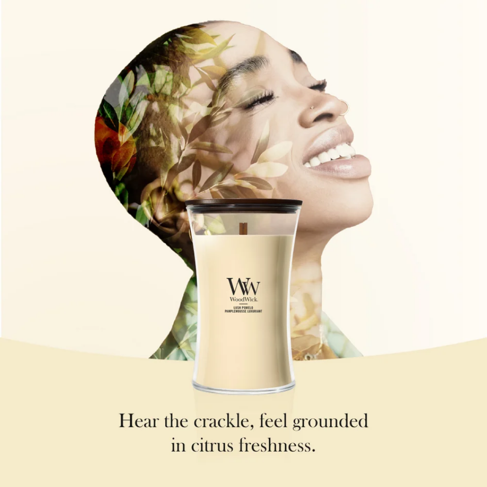 WoodWick Lush Pomelo Mini Hourglass Jar Candle