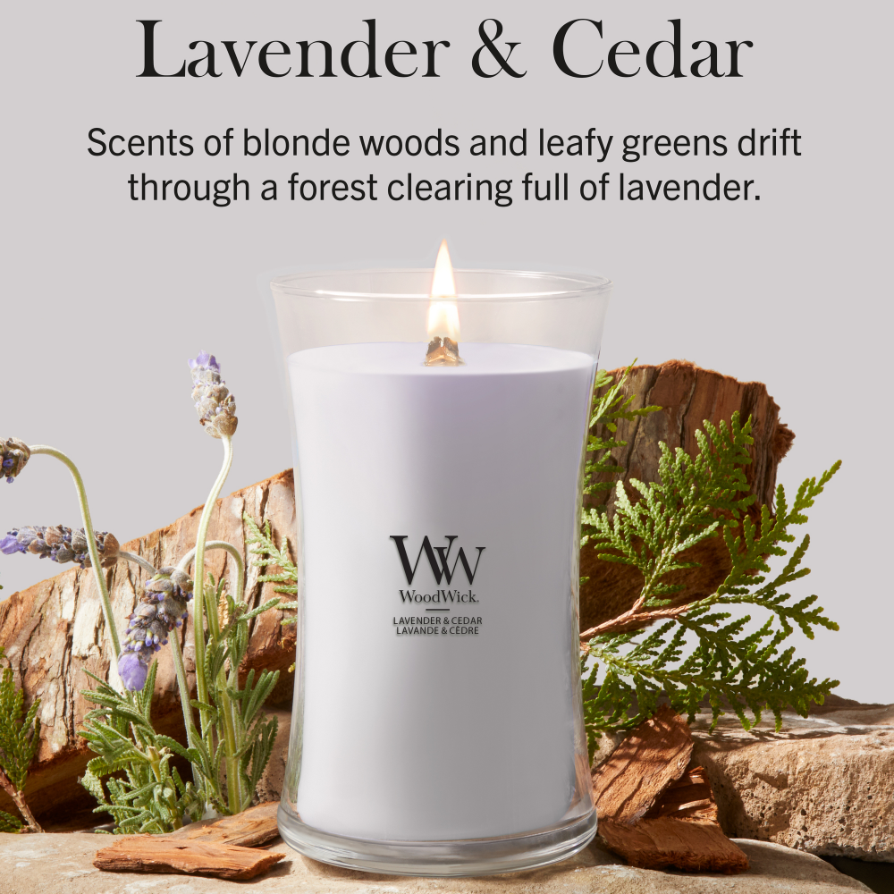 WoodWick Lavender & Cedar Mini Hourglass Jar Candle