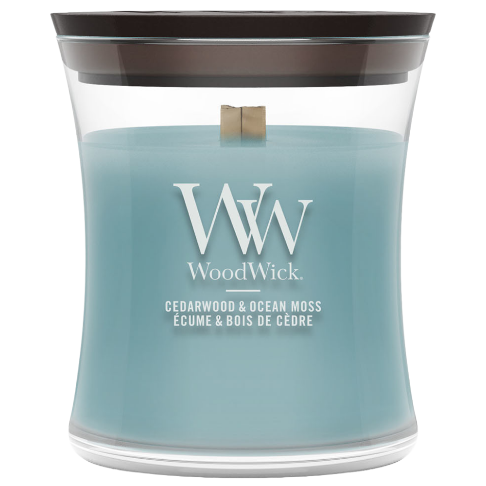 WoodWick Cedarwood & Ocean Moss Mini Hourglass Jar Candle