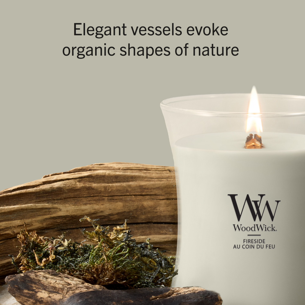 WoodWick Fireside Medium Hourglass Jar Candle