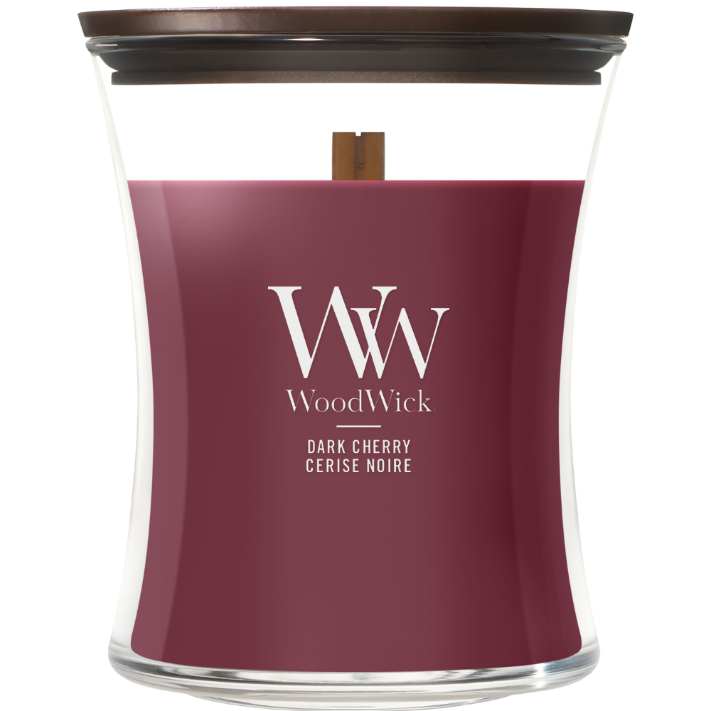 WoodWick Dark Cherry Medium Hourglass Jar Candle