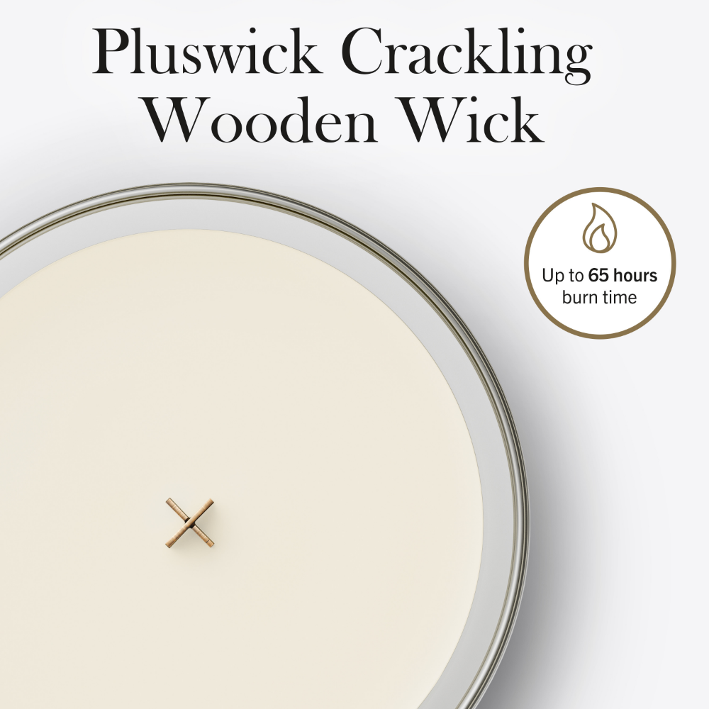 WoodWick White Teak Medium Hourglass Jar Candle