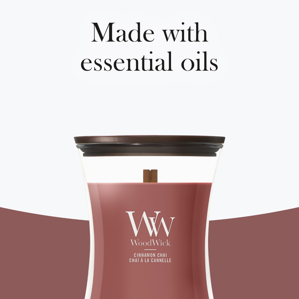 WoodWick Cinnamon Chai Medium Hourglass Jar Candle
