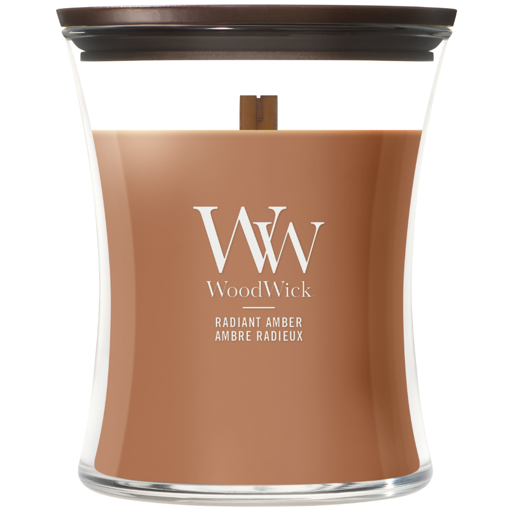 WoodWick Radiant Amber Medium Hourglass Jar Candle