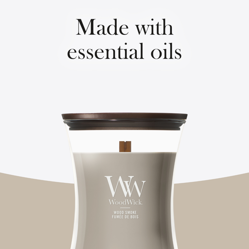 WoodWick Wood Smoke Medium Hourglass Jar Candle