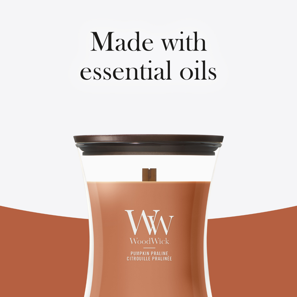 WoodWick Pumpkin Praline Medium Hourglass Jar Candle