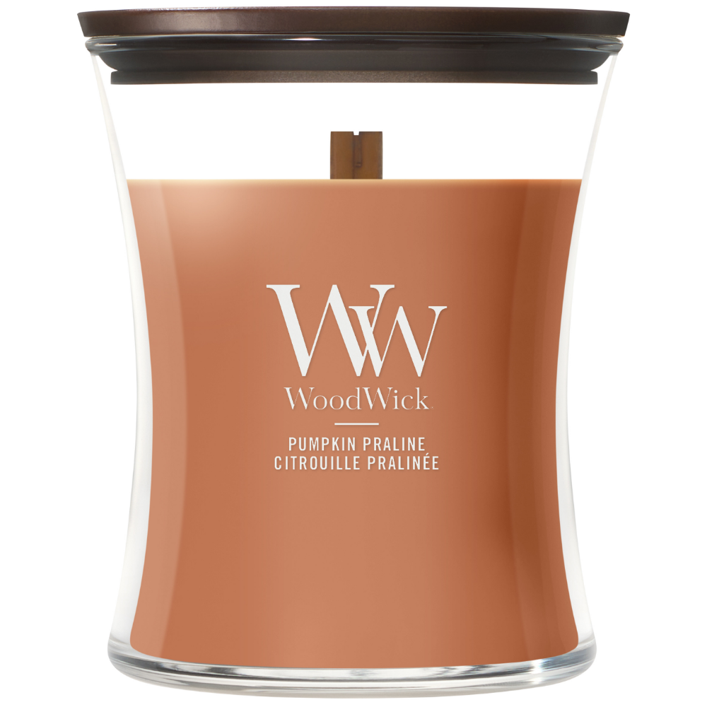 WoodWick Pumpkin Praline Medium Hourglass Jar Candle