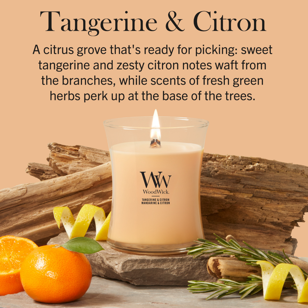 WoodWick Tangerine & Citron Medium Hourglass Jar Candle