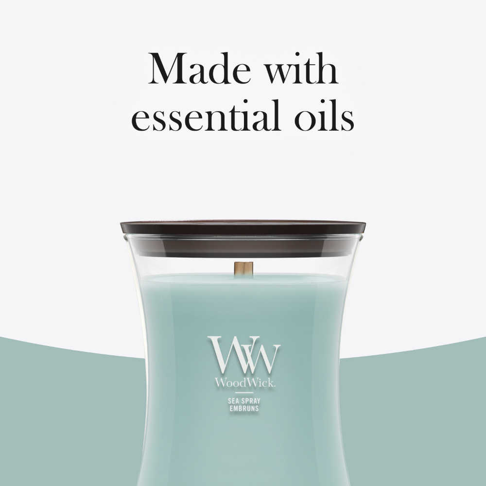 WoodWick Sea Spray Medium Hourglass Jar Candle