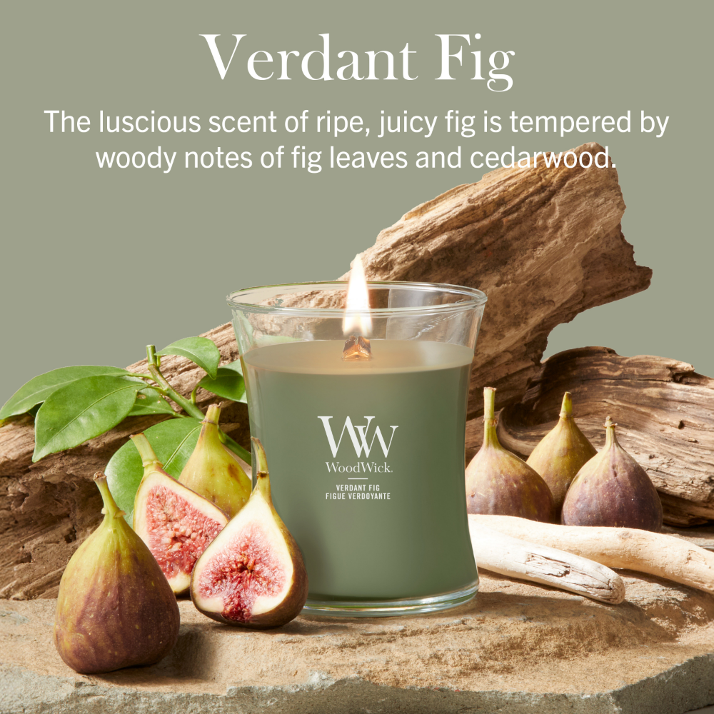 WoodWick Verdant Fig Medium Hourglass Jar Candle