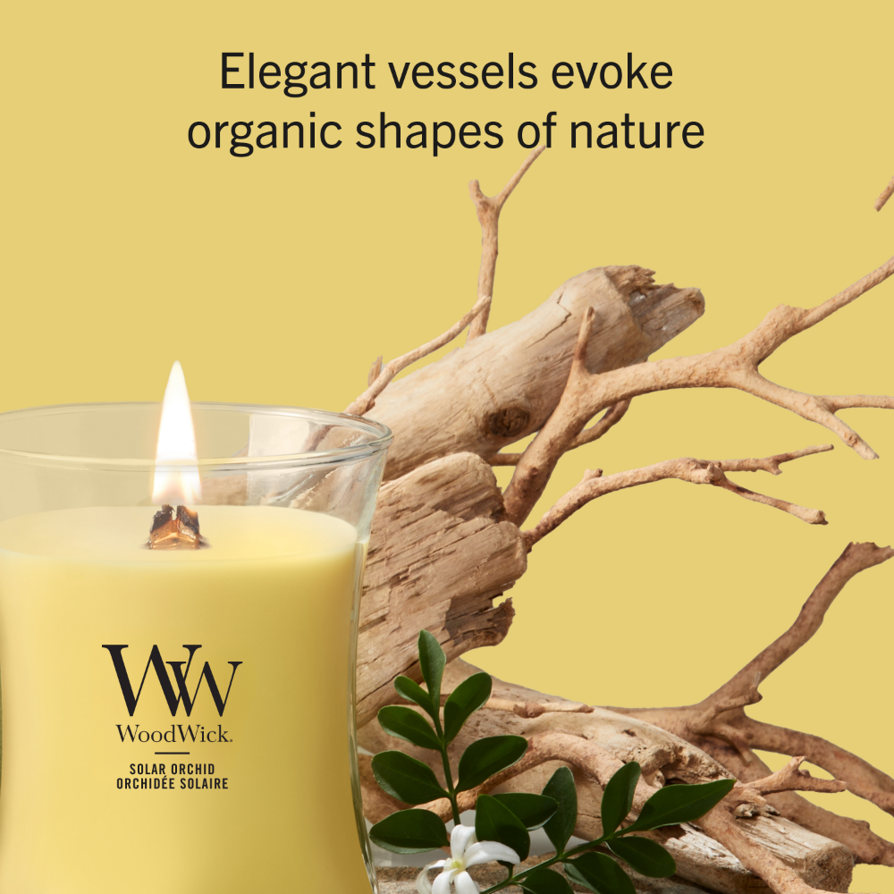 WoodWick Solar Orchid Medium Hourglass Jar Candle