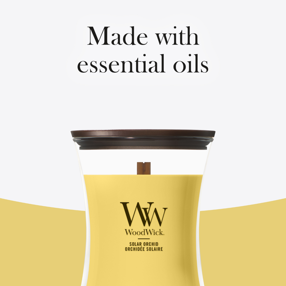 WoodWick Solar Orchid Medium Hourglass Jar Candle
