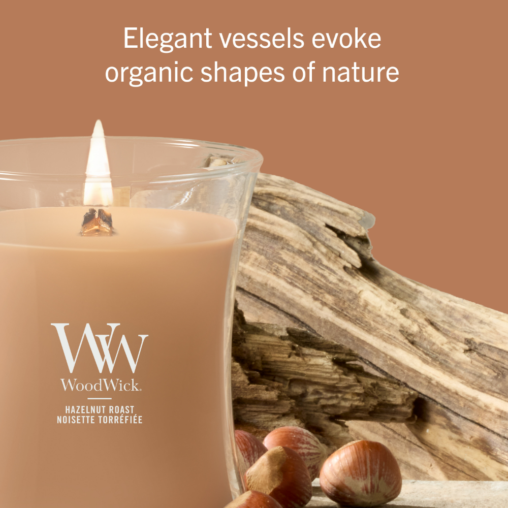 WoodWick Hazelnut Roast Medium Hourglass Jar Candle