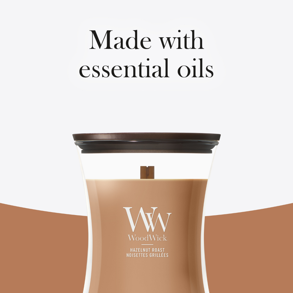 WoodWick Hazelnut Roast Medium Hourglass Jar Candle