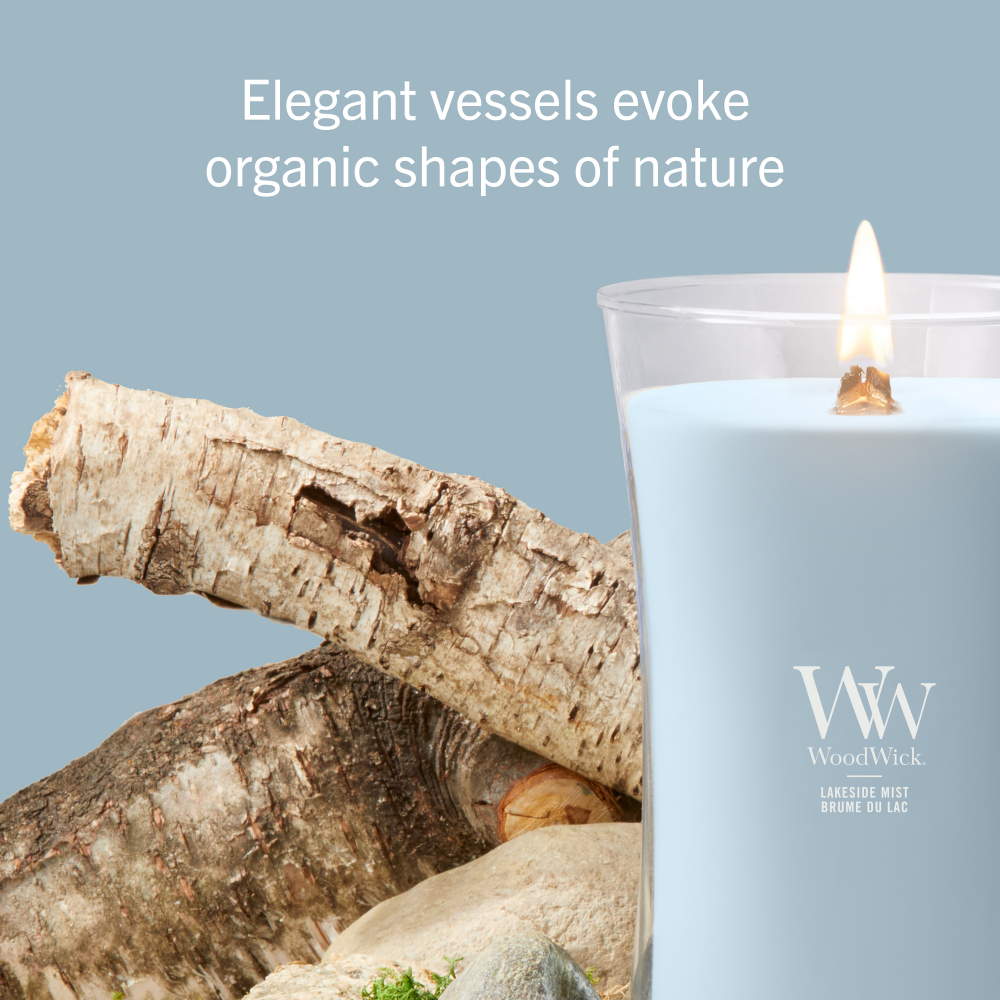 WoodWick Lakeside Mist Large Hourglass Jar Candle