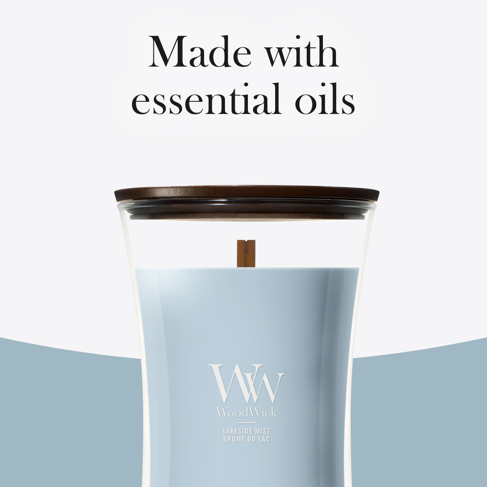 WoodWick Lakeside Mist Large Hourglass Jar Candle