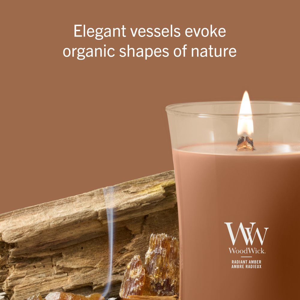 WoodWick Radiant Amber Large Hourglass Jar Candle