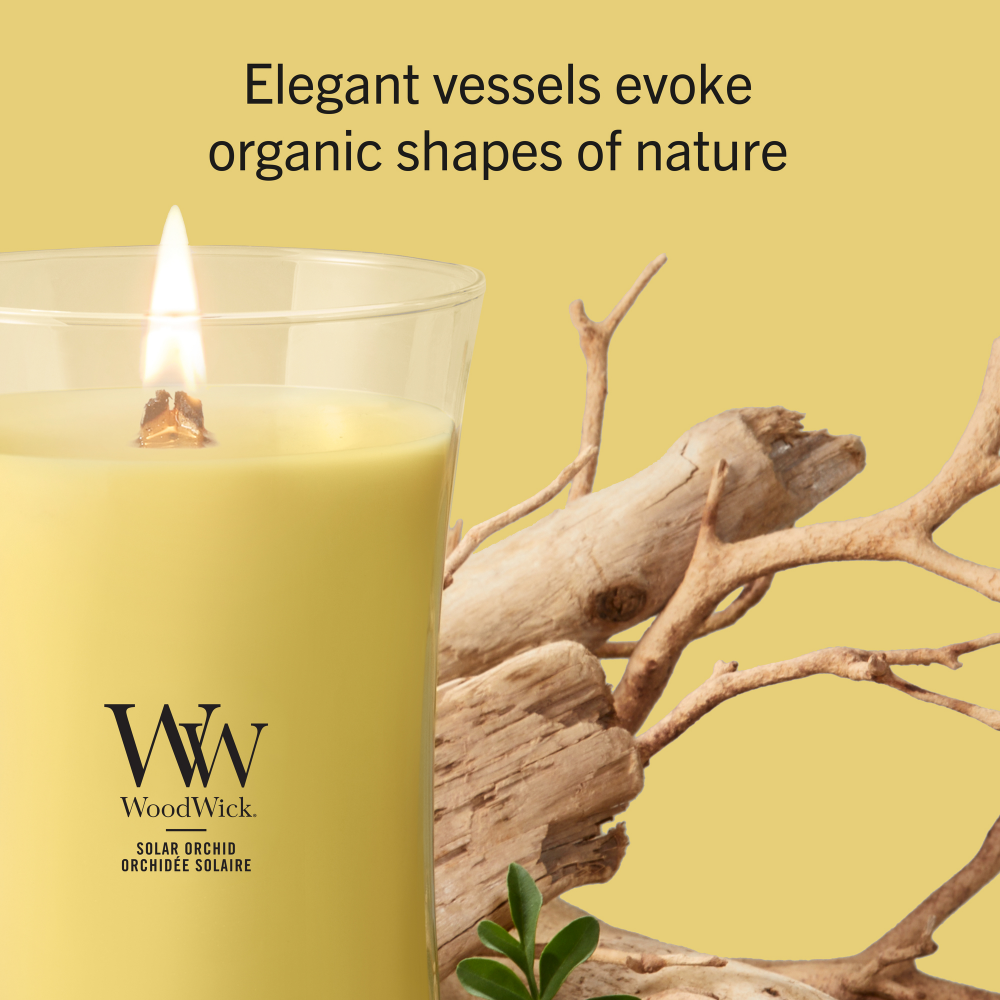 WoodWick Solar Orchid Large Hourglass Jar Candle