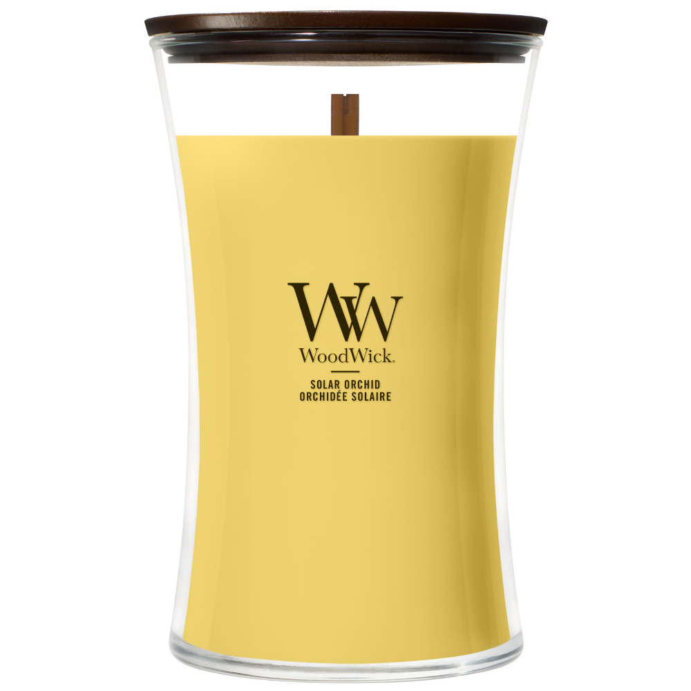 WoodWick Solar Orchid Large Hourglass Jar Candle