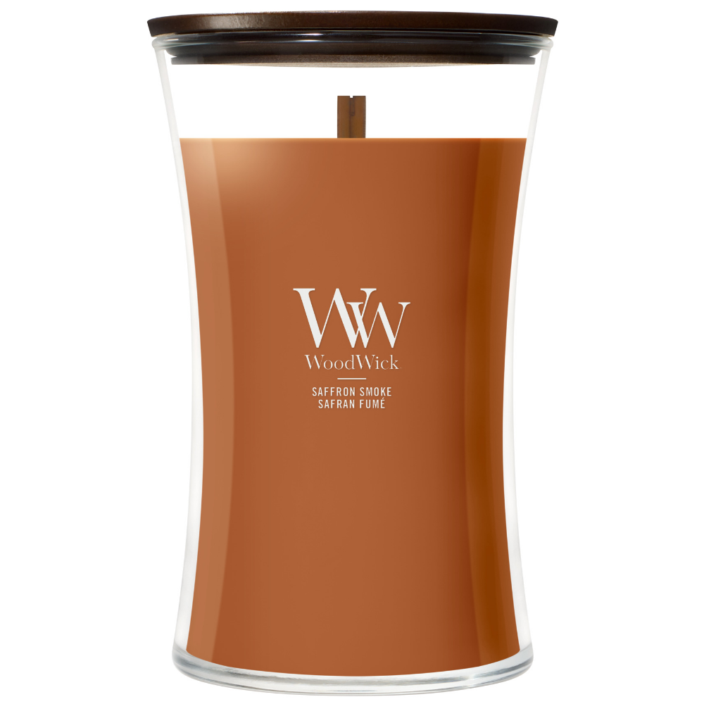 WoodWick Saffron Smoke Large Hourglass Jar Candle