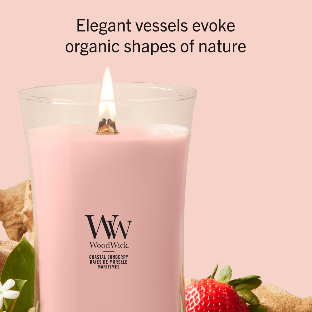 WoodWick Coastal Sunberry Large Hourglass Jar Candle