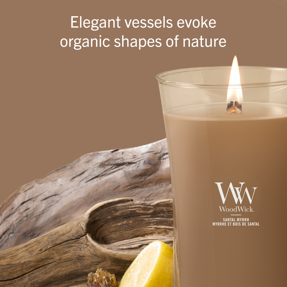 WoodWick Santal Myrrh Large Hourglass Jar Candle