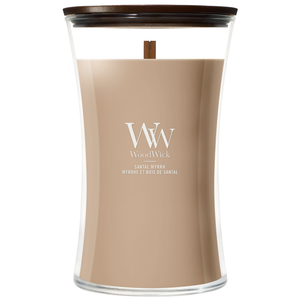 WoodWick Santal Myrrh Large Hourglass Jar Candle