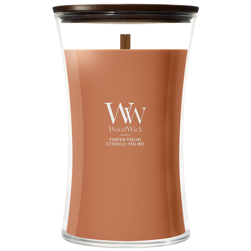 WoodWick Pumpkin Praline Large Hourglass Jar Candle