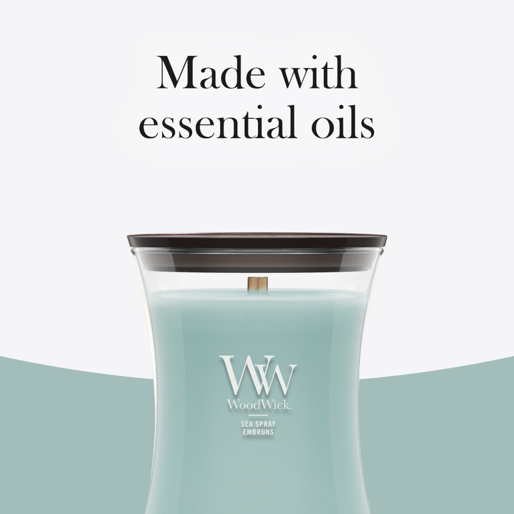 WoodWick Sea Spray Large Hourglass Jar Candle