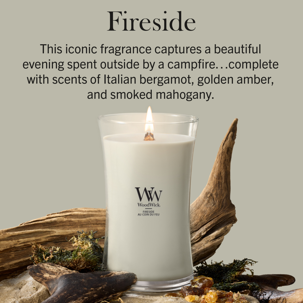 WoodWick Fireside Large Hourglass Jar Candle