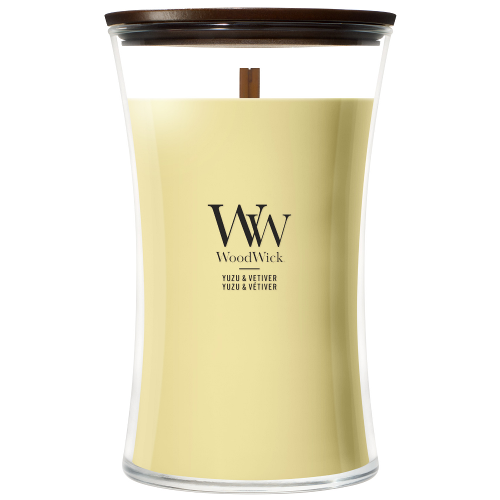 WoodWick Yuzu & Vetiver Large Hourglass Jar Candle