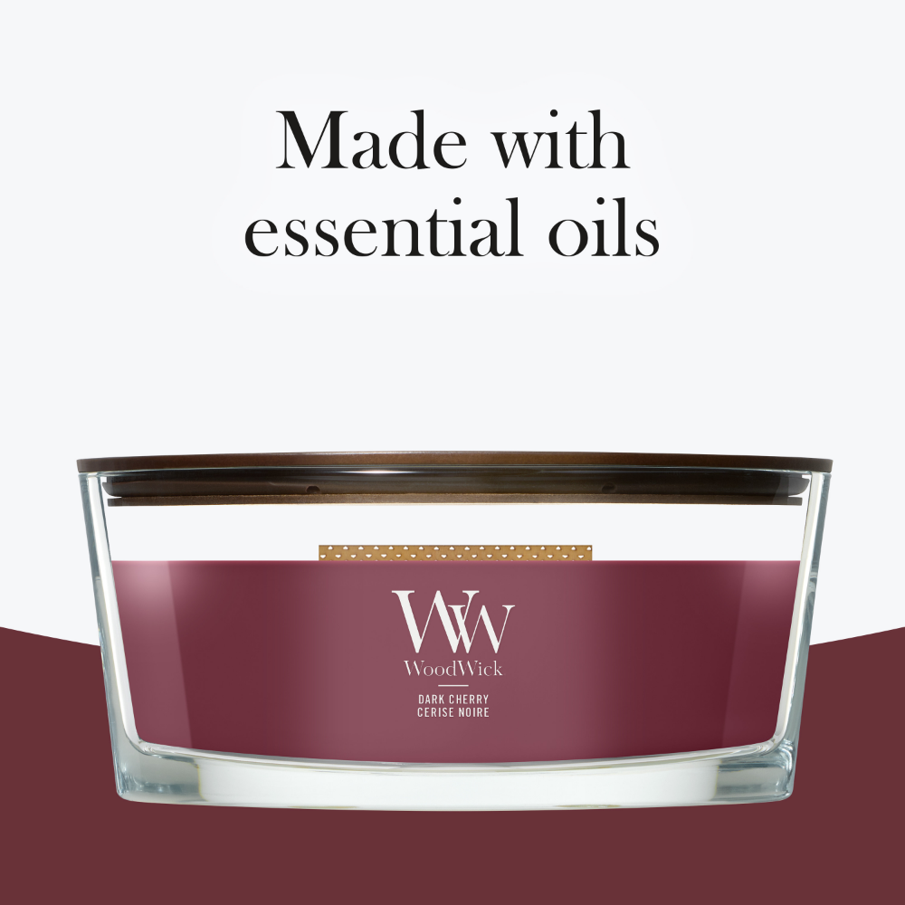 WoodWick Dark Cherry Ellipse Jar Candle