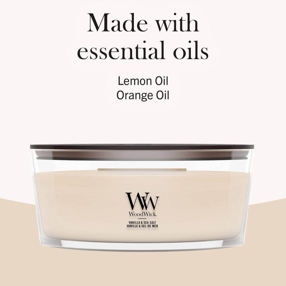 WoodWick Vanilla & Sea Salt Ellipse Jar Candle