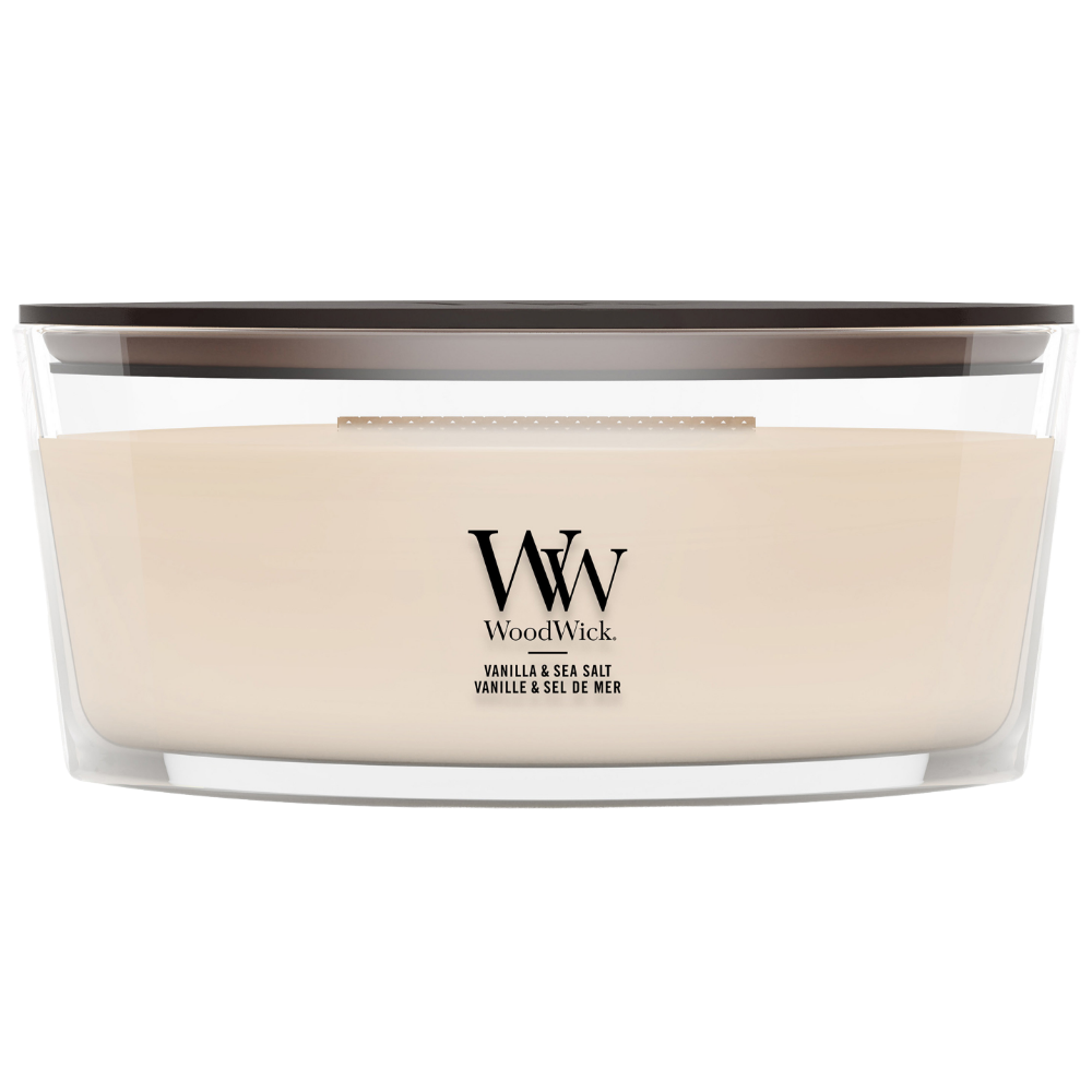 WoodWick Vanilla & Sea Salt Ellipse Jar Candle