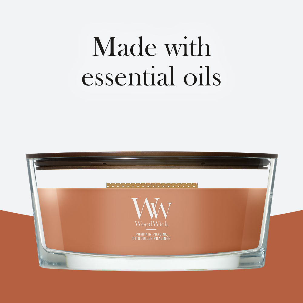 WoodWick Pumpkin Praline Ellipse Jar Candle
