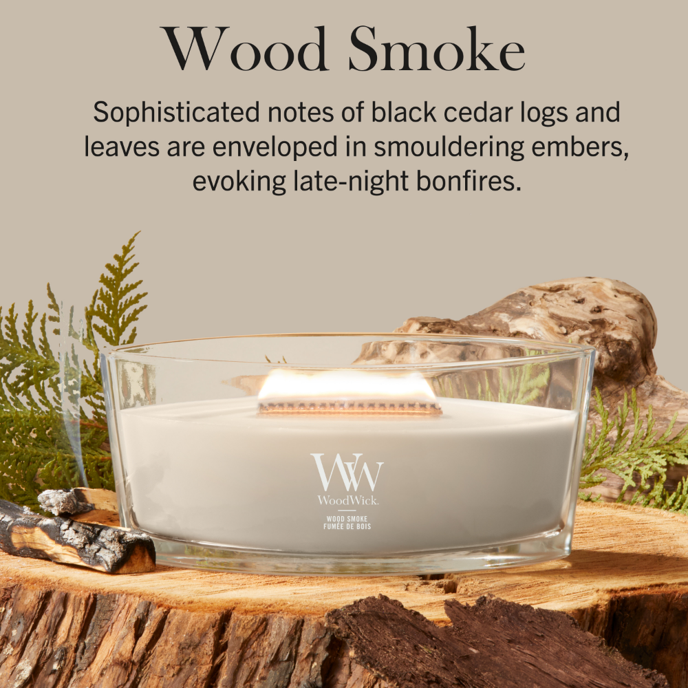 WoodWick Wood Smoke Ellipse Jar Candle