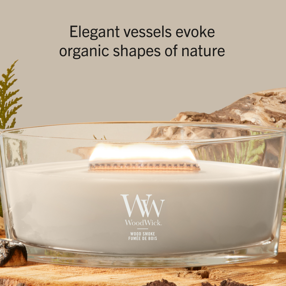 WoodWick Wood Smoke Ellipse Jar Candle