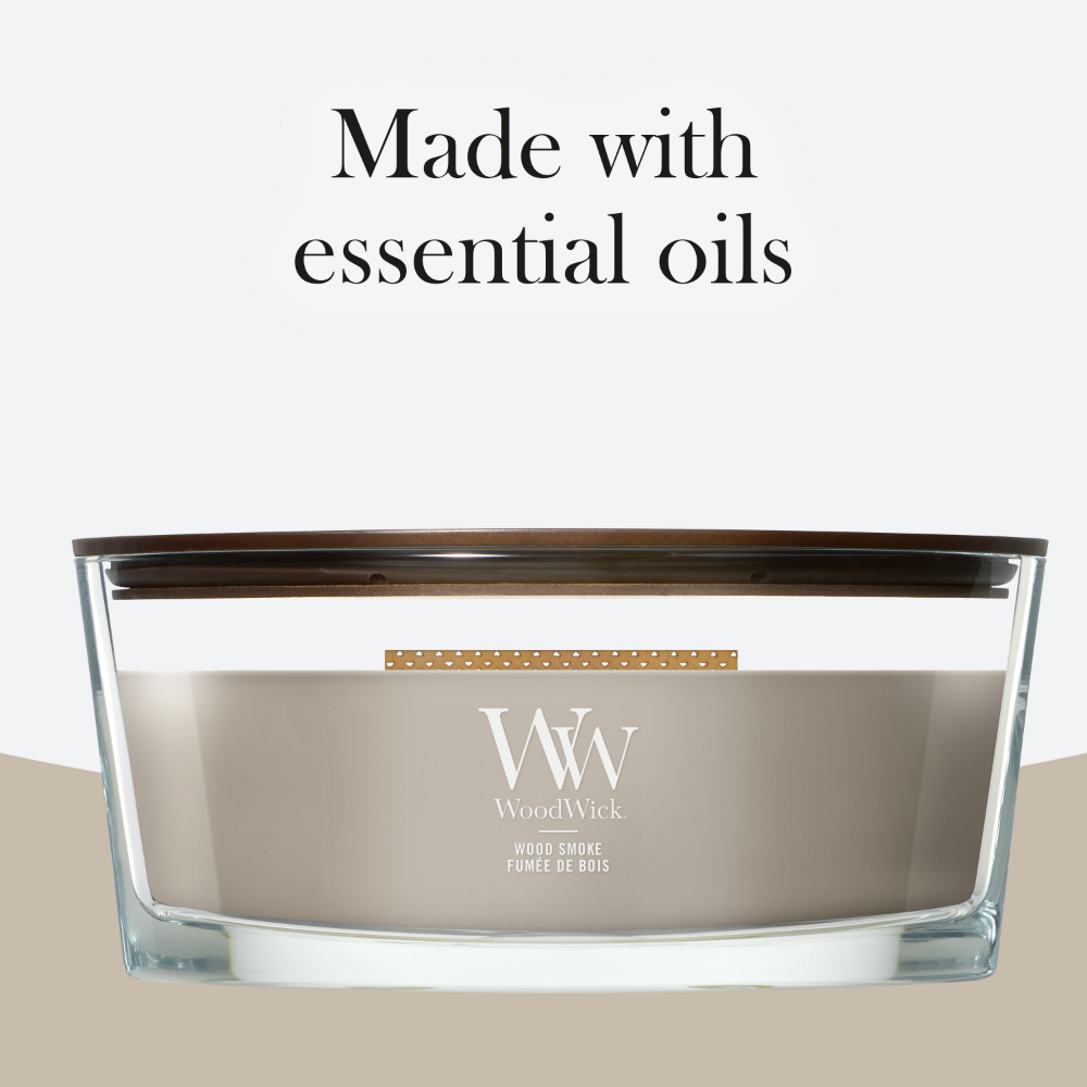 WoodWick Wood Smoke Ellipse Jar Candle